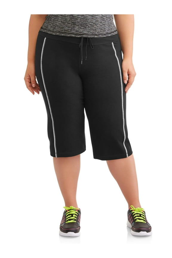 Women's Plus Size Dri More Piped Bermuda Pants