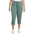 Athletic Works Women's Plus Size Knit Capri Pants, 22” Inseam, Sizes 1X4X