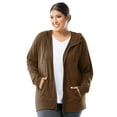 thumbnail image 1 of Athletic Works Women's Plus Lightweight Zip-Up Hoodie Jacket, Size 1X-5X, 1 of 4
