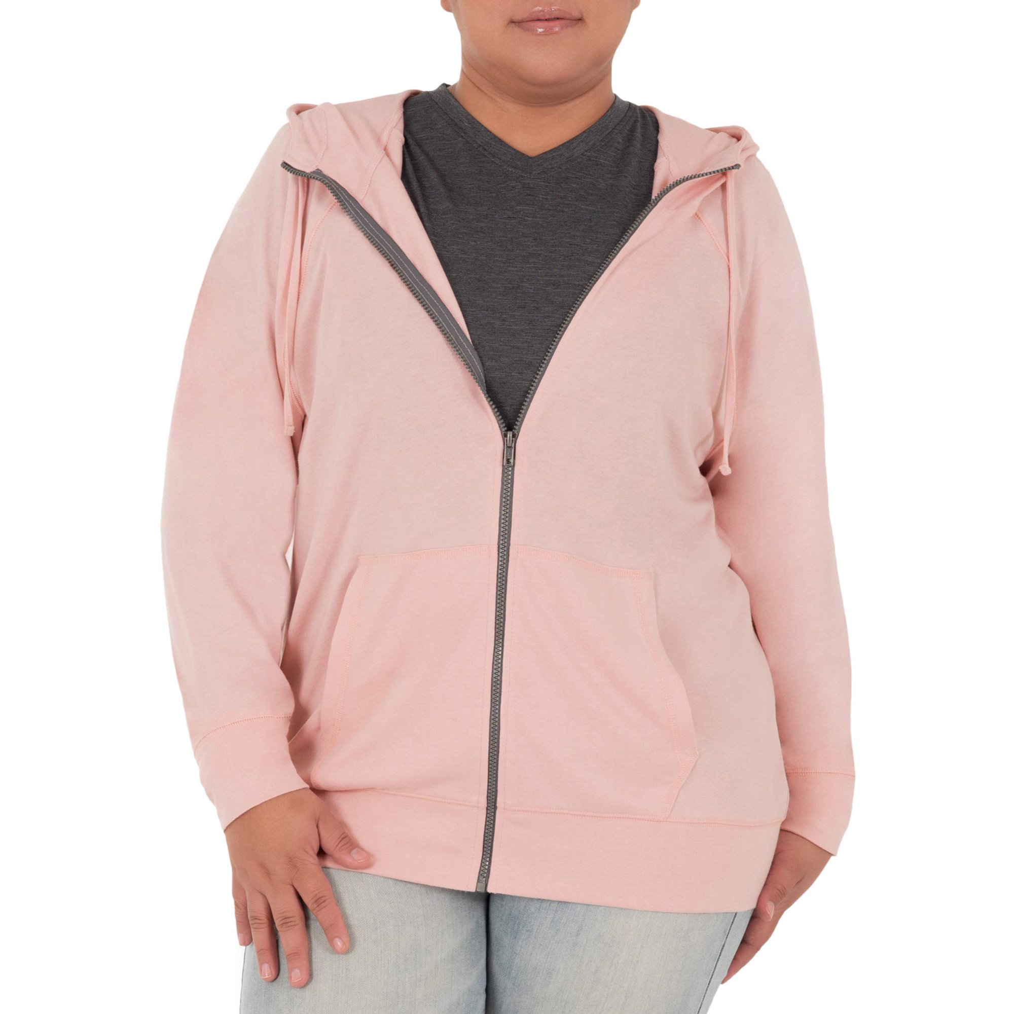 Athletic Works Women's Plus Size Lightweight Zip-Up Hoodie - Walmart.com