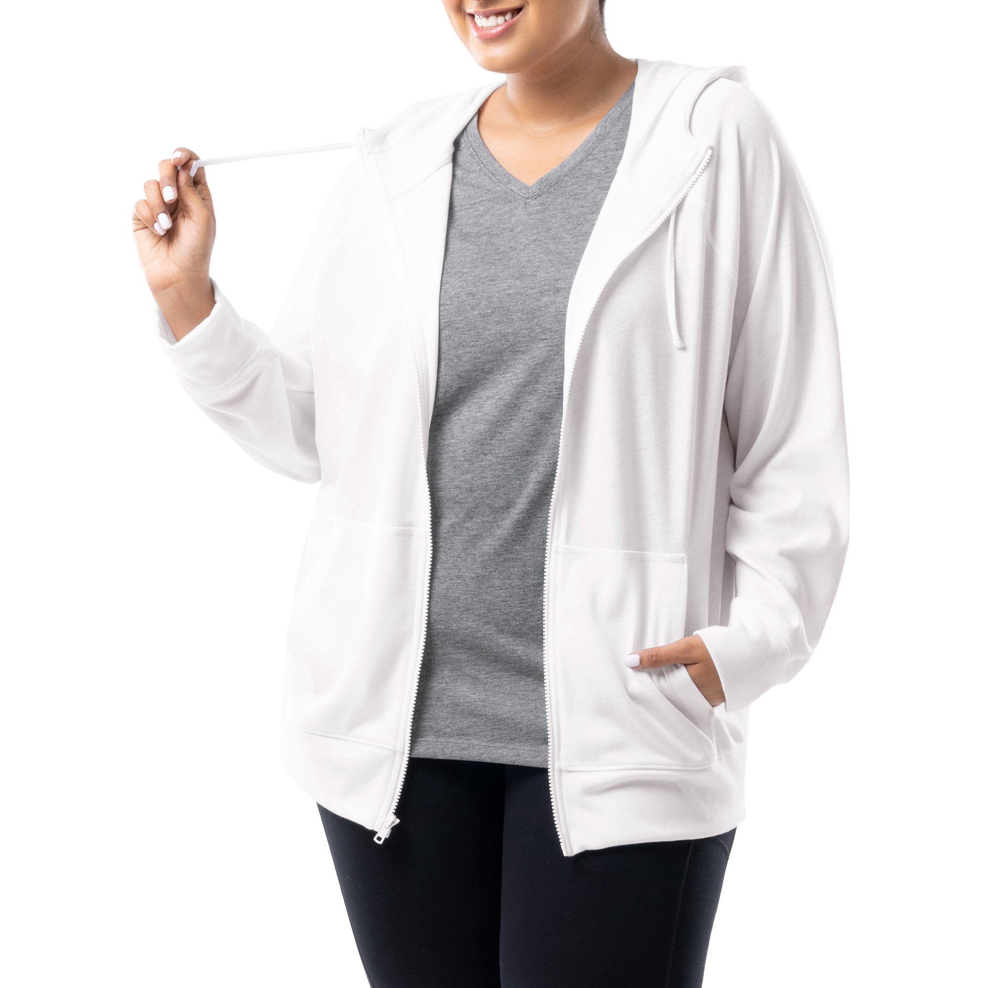 Athletic Works Women's Plus Size Lightweight Zip-Up Hoodie - Walmart.com