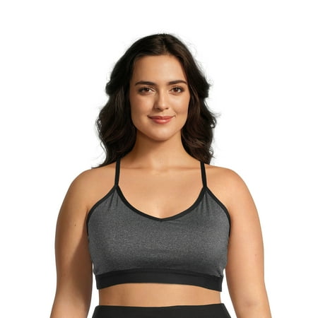 Athletic Works Women’s and Women's Plus Racerback Sports Bra, Sizes XS-4X