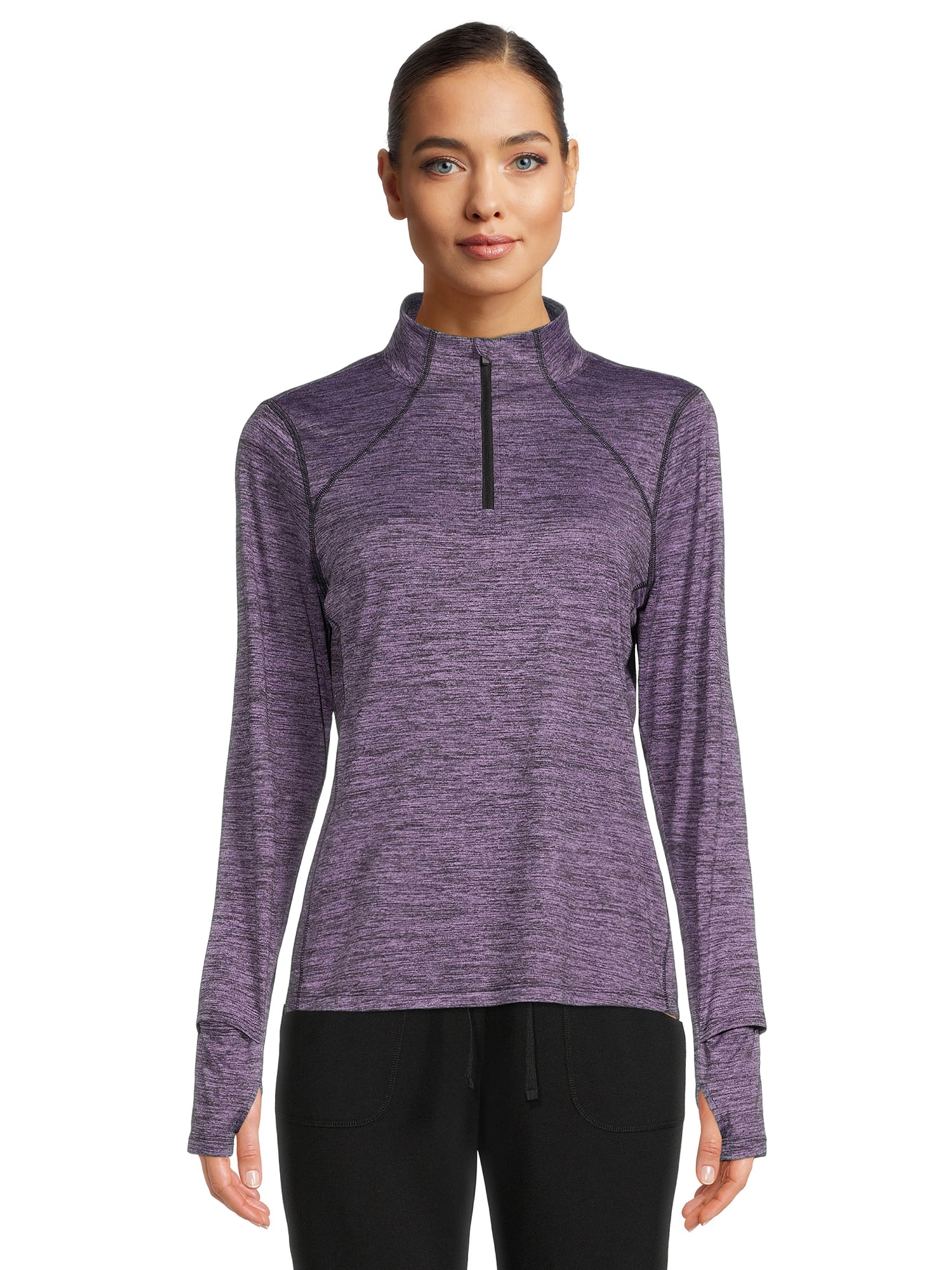 Athletic Works Women's Quarter Zip Active Jacket