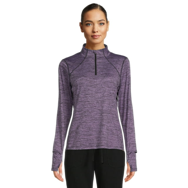 Athletic Works Women's Quarter Zip Active Jacket