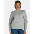 thumbnail image 1 of Athletic Works Women's Quilted Rib Collar Full Zipper Jacket, Size XS-XXXL, 1 of 5