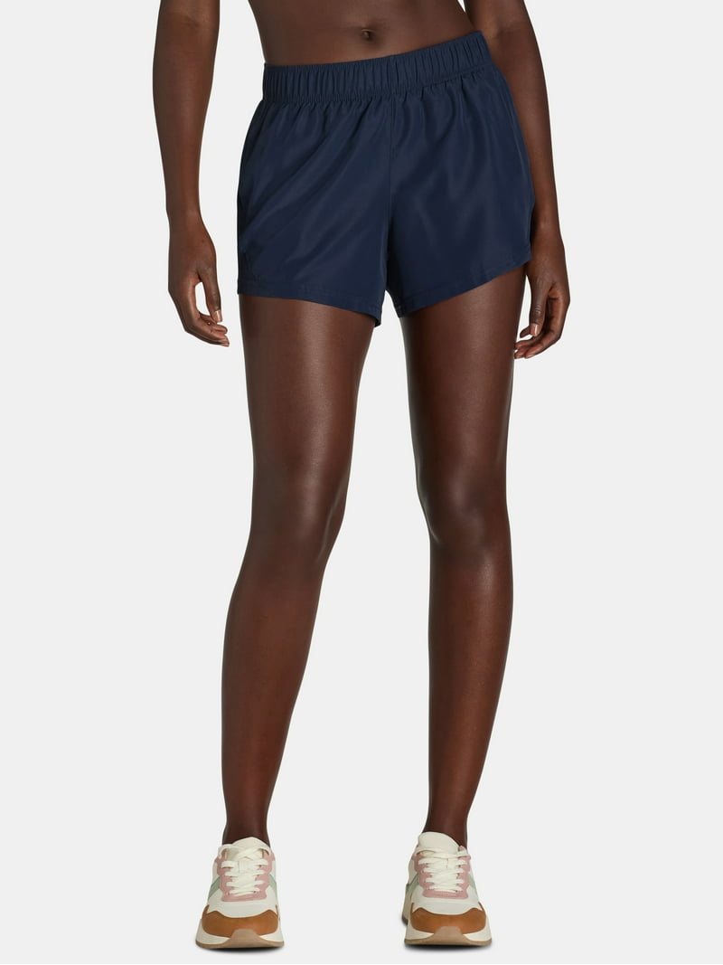 Athletic Works Women's Running Shorts with Pockets, Moisture