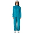 thumbnail image 1 of Athletic Works Women's Soft Velour Zip-Up Track Jacket and Pant Set, Size XS-XXL, 1 of 10