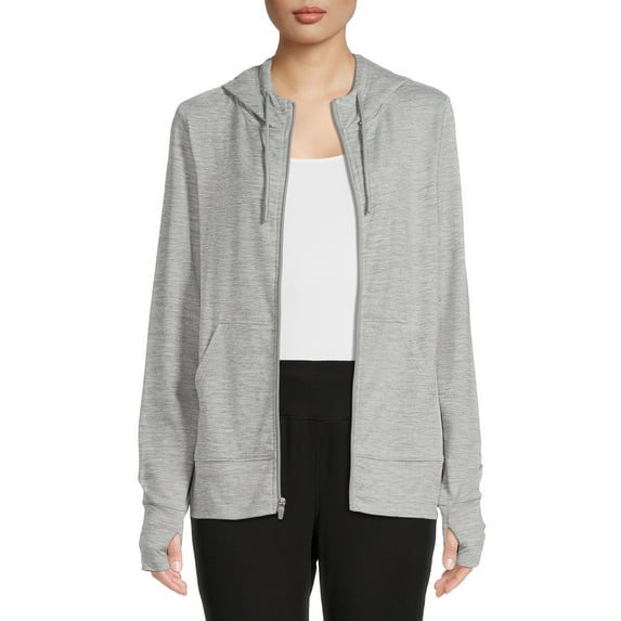 Athletic Works Women's Super Soft Lightweight Zip Up Hoodie Jacket