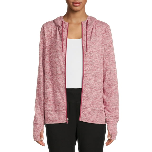 Athletic Works Women's Super Soft Lightweight Zip Up Hoodie Jacket