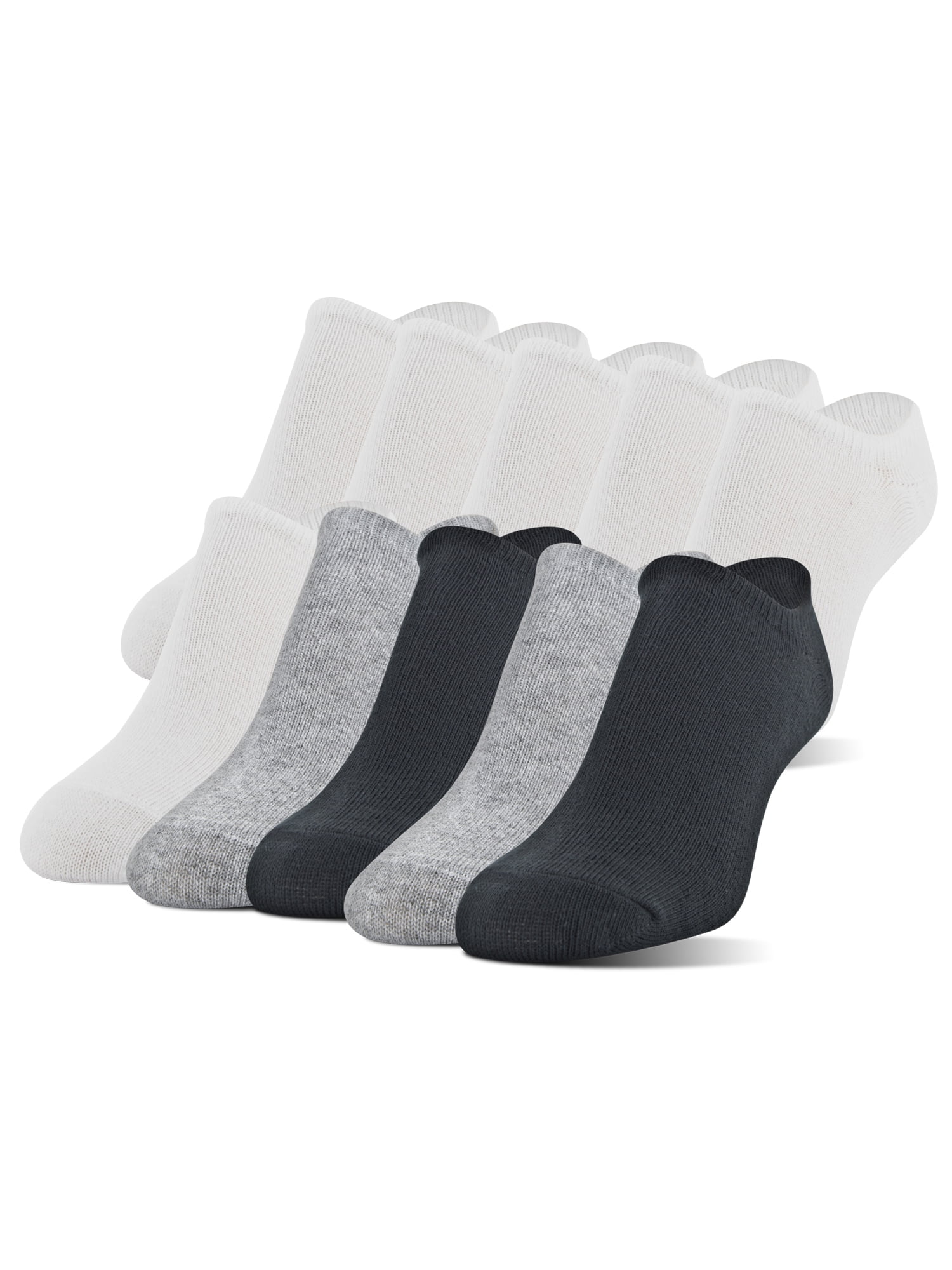 Athletic Works Women's Ultra Low No Show Socks, 10 Pairs