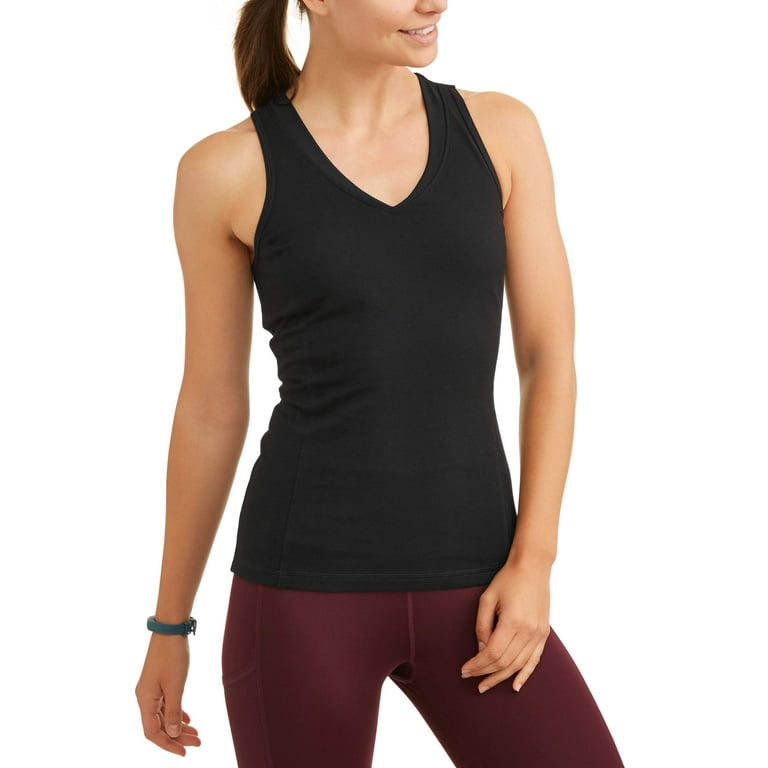 Athletic Works Women's V-Neck Racerback Tank Top with Back Mesh, Sizes  S-XXL 