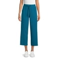 thumbnail image 1 of Athletic Works Women's Wide Leg Cropped Pants, Sizes XS-XXXL, 1 of 5