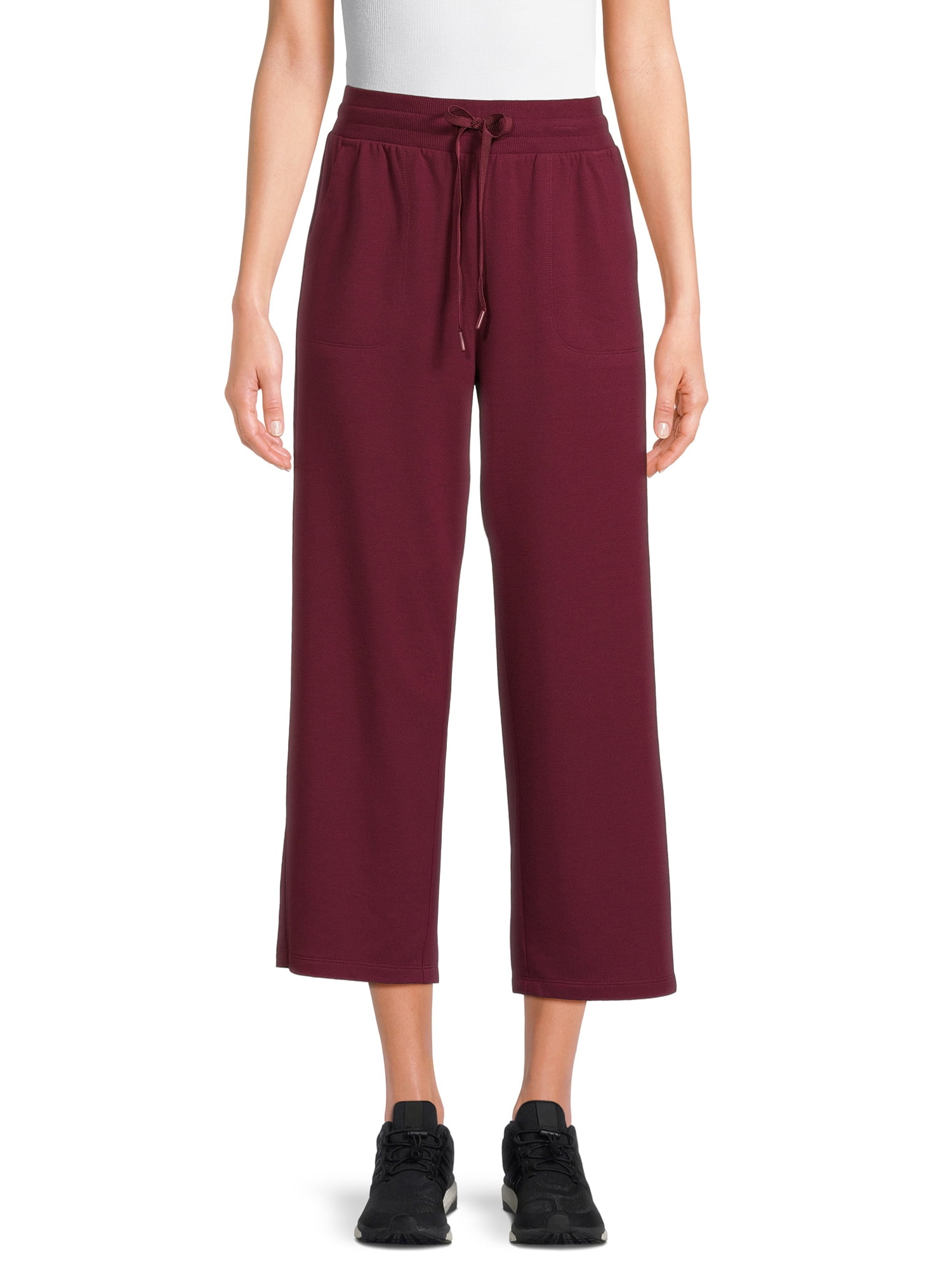 Athletic Works Women's Wide Leg Cropped Pants, Sizes XS-XXXL - Walmart.com