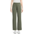 thumbnail image 1 of Athletic Works Women's Wide Leg Pants with Side Vents, Sizes XS-XXXL, 1 of 5