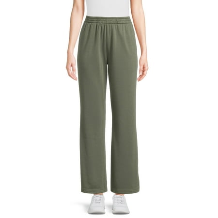 Athletic Works Women's Wide Leg Pants with Side Vents, Sizes XS-XXXL