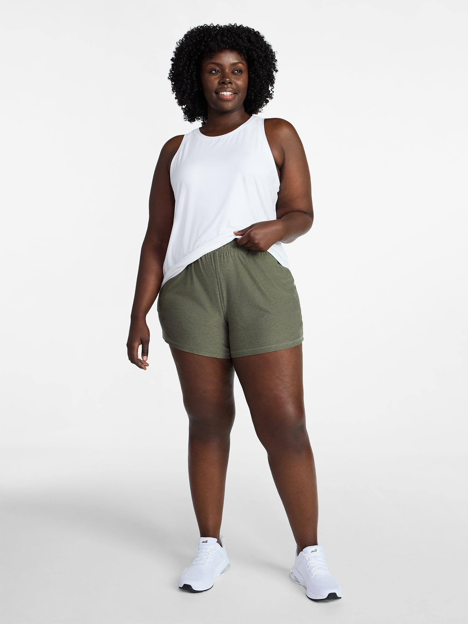 Athletic Works Women's and Women’s Plus ButterCore Soft Performance Gym Shorts, Available in 1, 2 and 5-Pack, Sizes XS-4X