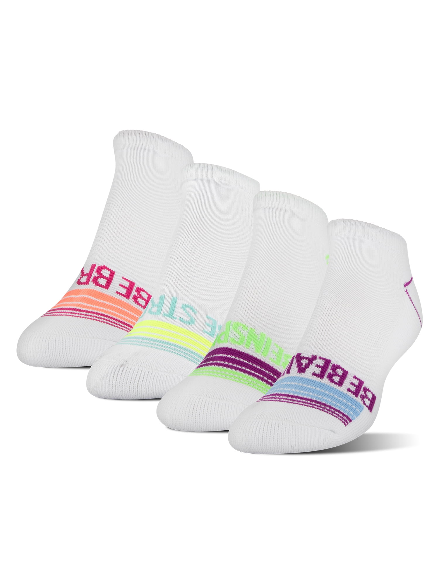 Athletic Works Women's XS Memory Cushion No Show Socks, 4 Pairs