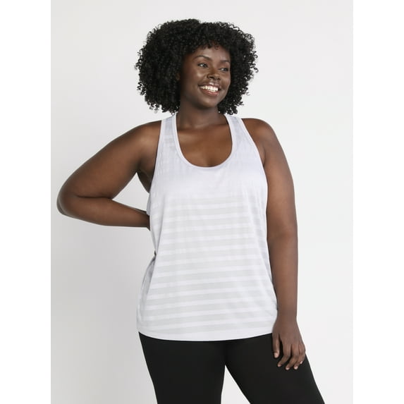 Athletic Works Women's and Women's Plus Active Scoop Mesh Tank Top, Sizes XS-4X