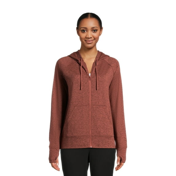 Athletic Works Women’s and Women's Plus ButterCore Lightweight Zip-Up Hoodie, Sizes XS-4X