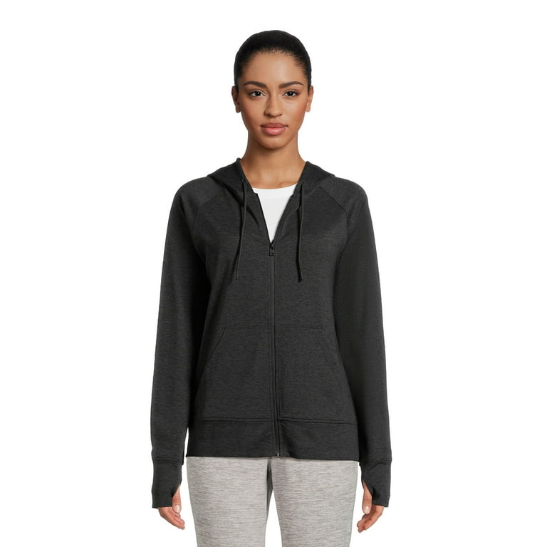 Athletic Works Women s and Women s Plus ButterCore Lightweight Zip Up Hoodie Sizes XS 4X Walmart