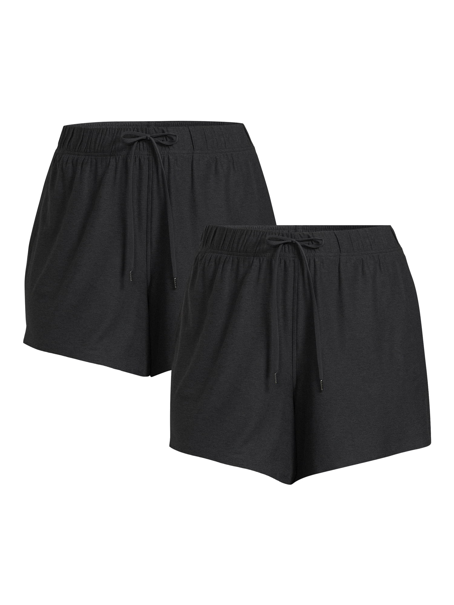 Athletic Works Women's and Women's Plus ButterCore Performance Gym Shorts, Sizes XS-4X, 2-Pack