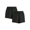 thumbnail image 1 of Athletic Works Women's and Women's Plus ButterCore Performance Gym Shorts, Sizes XS-4X, 2-Pack, 1 of 5