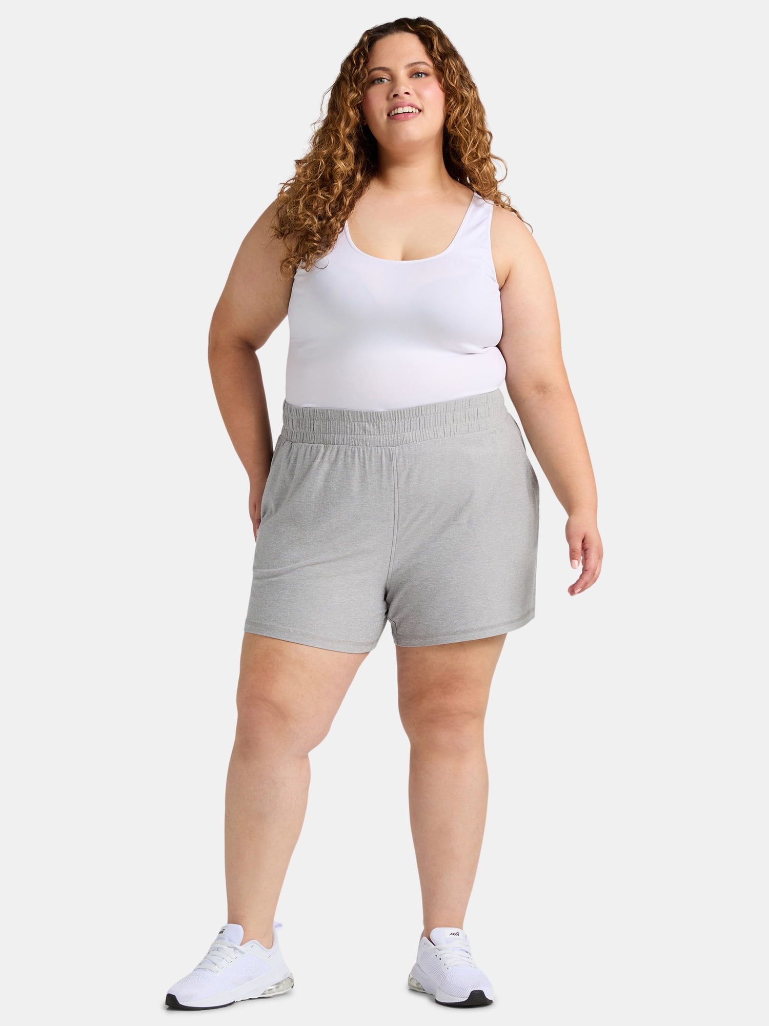 Athletic Works Women's and Women’s Plus ButterCore Soft Performance Gym Shorts, Available in 1, 2 and 5-Pack, Sizes XS-4X
