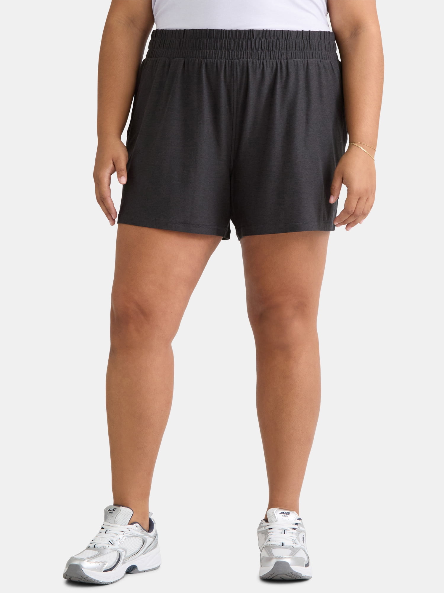 Athletic Works Women's and Women’s Plus ButterCore Soft Performance Gym Shorts, Available in 1, 2 and 5-Pack, Sizes XS-4X