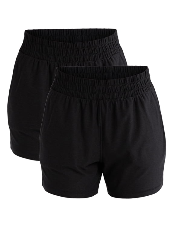 Women's and Women’s Plus ButterCore Soft Performance Gym Shorts, Available in 1, 2 and 5-Pack, Sizes XS-4X