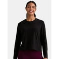thumbnail image 1 of Athletic Works Women's and Women's Plus ButterCore Soft Tee with Long Sleeves, Sizes XS-4X, 1 of 6