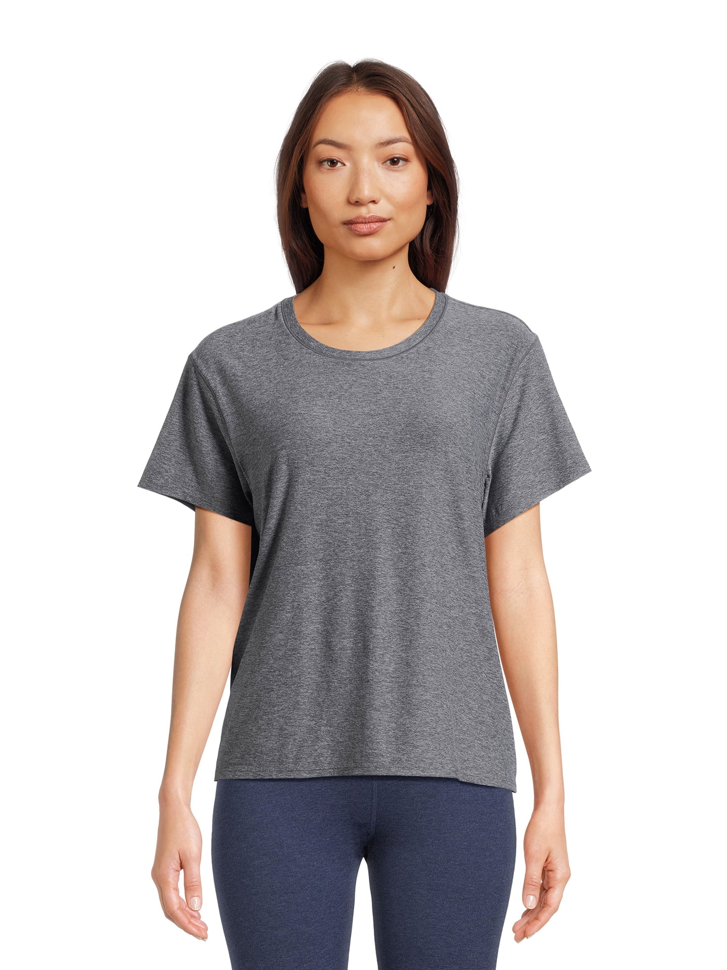 Athletic Works Women's and Women's Plus ButterCore Tee with Short Sleeves, Sizes XS-4X