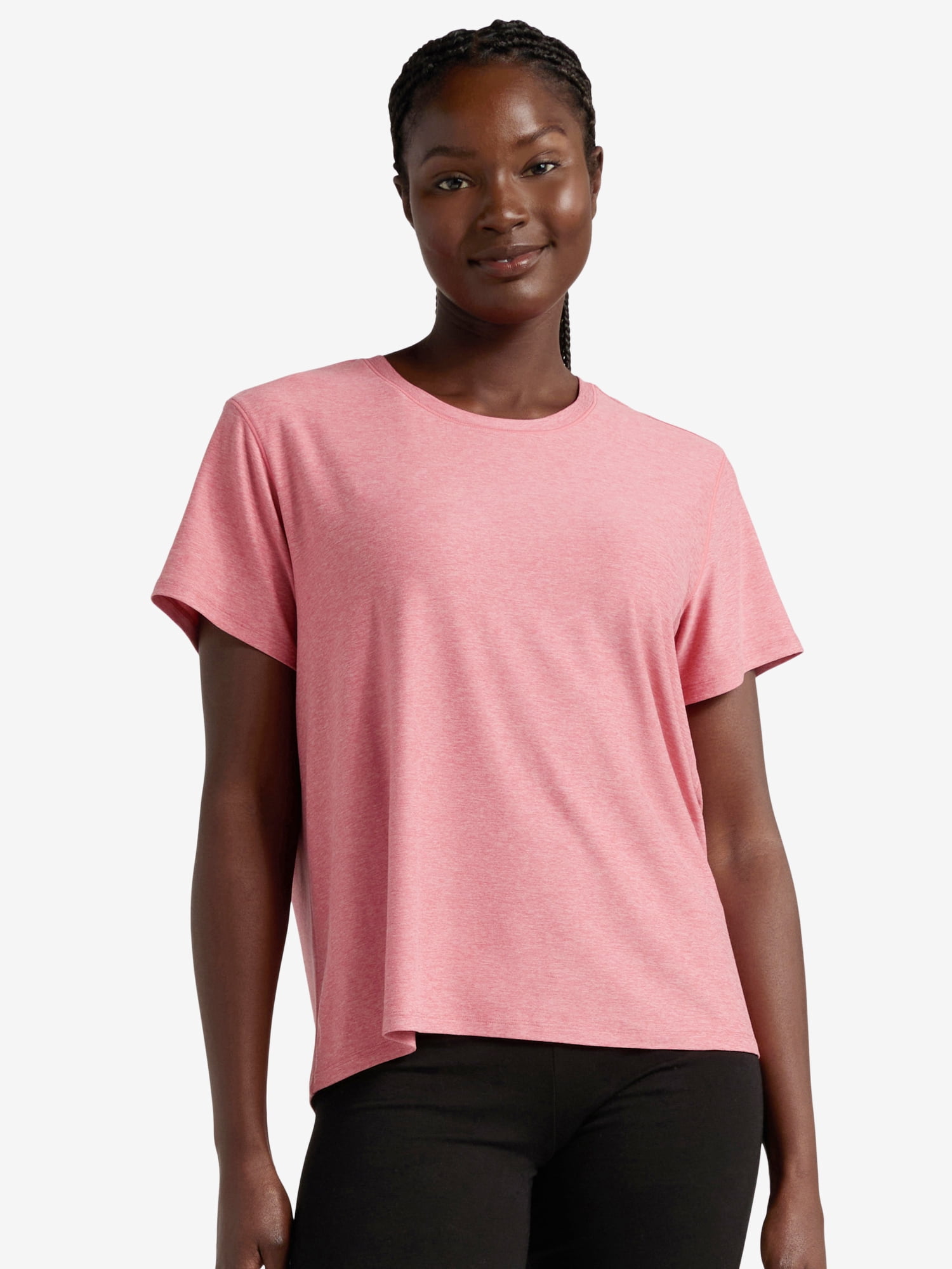 Athletic Works Women's and Women's Plus ButterCore Tee with Short Sleeves, Sizes XS-4X