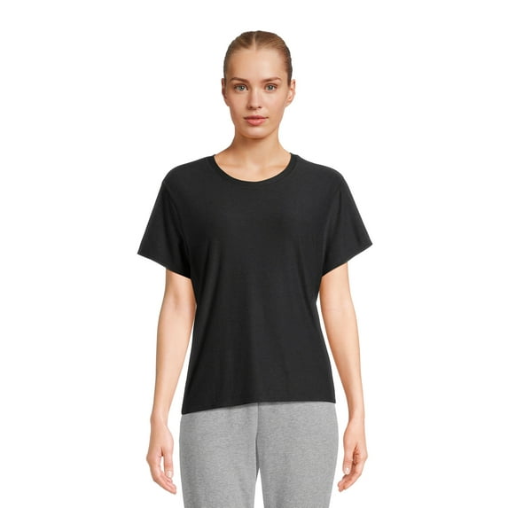 Athletic Works Women's and Women's Plus ButterCore Tee with Short Sleeves, Sizes XS-4X