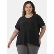 Athletic Works Women's and Women's Plus ButterCore Tee with Short Sleeves, Sizes XS-4X