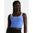 thumbnail image 1 of Athletic Works Women's and Women's Plus ButterCore Tipped Tank Bra, Sizes XS-4X, 1 of 5