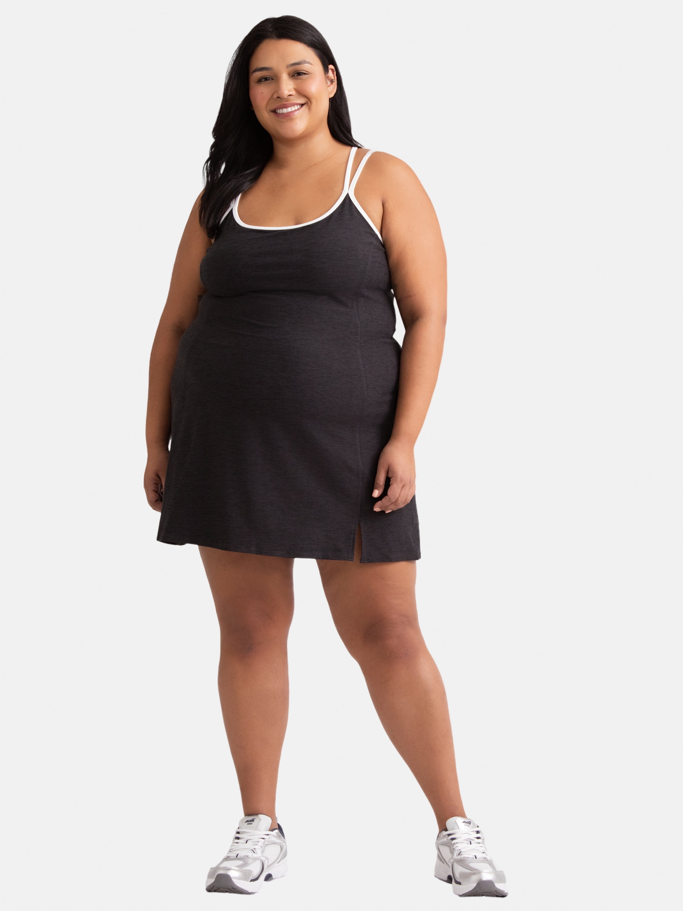 Women's and Women's Plus ButterCore Tipped Tennis Dress, Sizes XS-4X