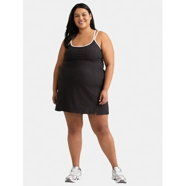 Athletic Works Women's and Women's Plus ButterCore Tipped Tennis Dress, Sizes XS-4X