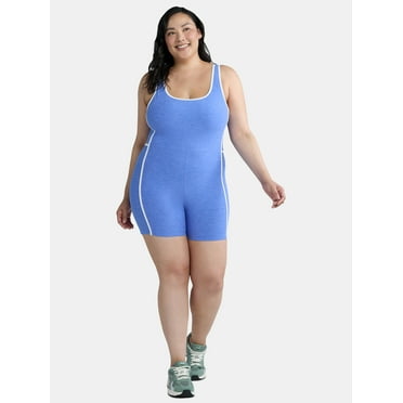 Athletic Works Women's and Women's Plus ButterCore Tipped Tennis Romper, Sizes XS-4X