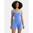 thumbnail image 1 of Athletic Works Women's and Women's Plus ButterCore Tipped Tennis Romper, Sizes XS-4X, 1 of 5