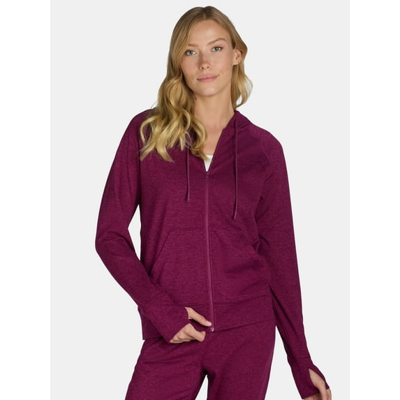 Athletic Works Women's and Women's Plus ButterCore Zip-Up Hoodie, Sizes XS-4X