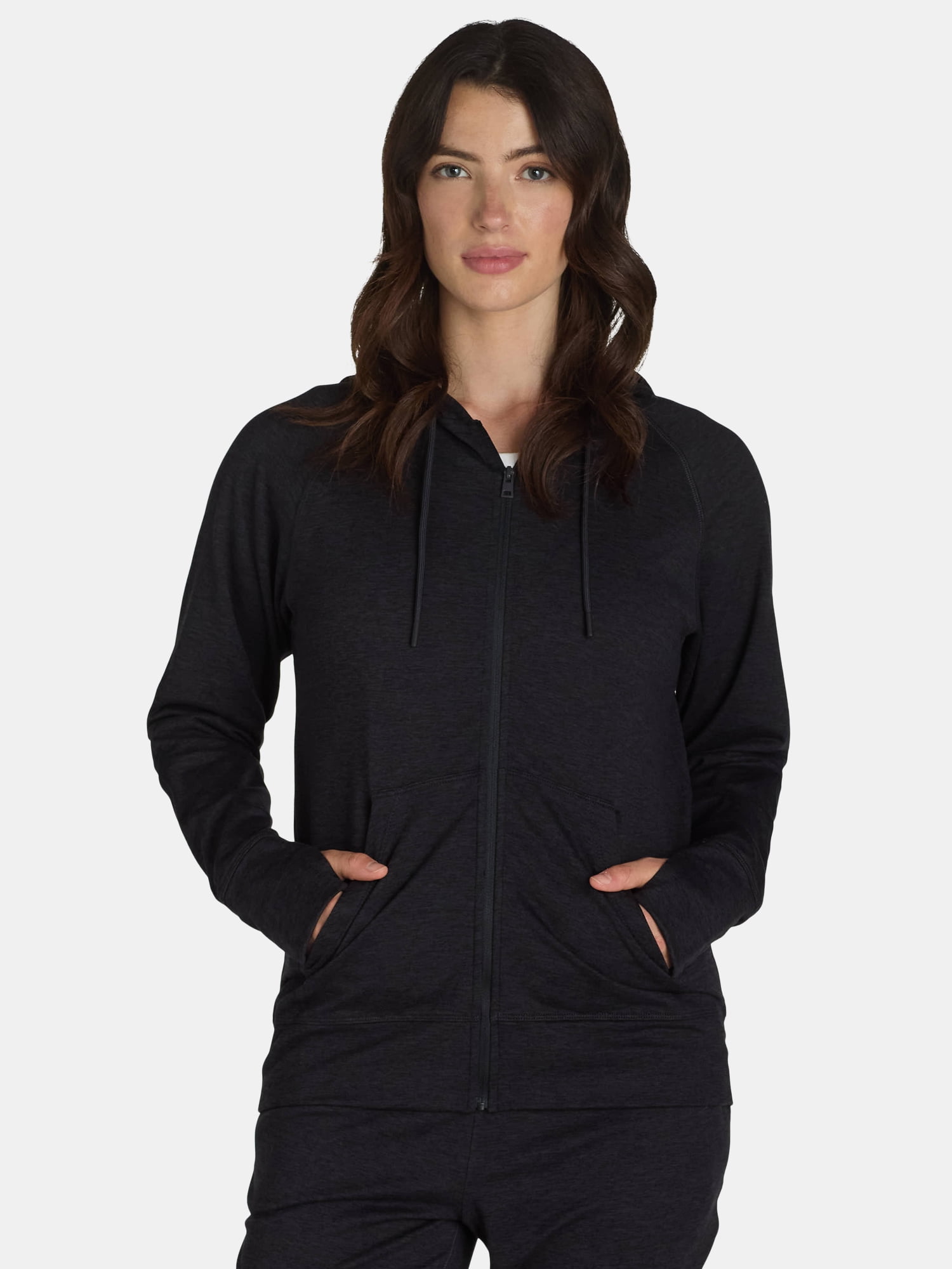 Athletic Works Women's and Women's Plus ButterCore Zip-Up Hoodie, Sizes XS-4X