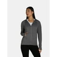 thumbnail image 1 of Athletic Works Women’s and Women's Plus ButterCore Zip-Up Hoodie with Long Sleeves, Sizes XS-4X, 1 of 6