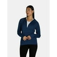 thumbnail image 1 of Athletic Works Women’s and Women's Plus ButterCore Zip-Up Hoodie with Long Sleeves, Sizes XS-4X, 1 of 6