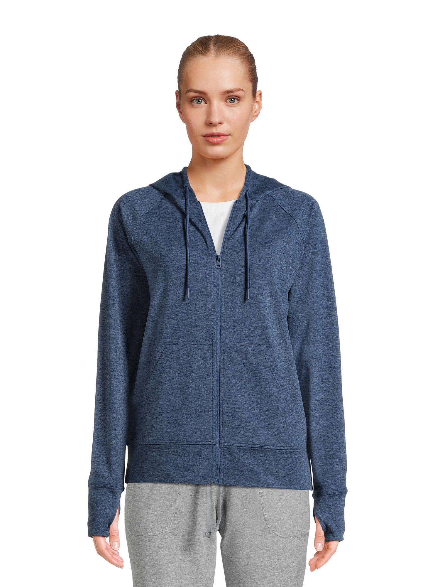 Athletic Works Women's and Women's Plus Buttery Soft Lightweight Zip-Up ...