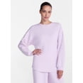 thumbnail image 1 of Athletic Works Women's Cinched Fleece Sweatshirt, Pale Lavender Heather, Size L, 1 of 6