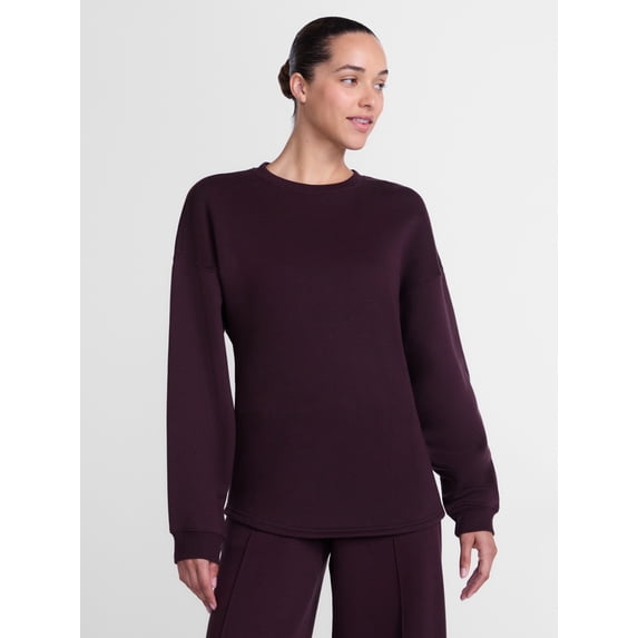 Athletic Works Women's and Women's Plus Cinched Fleece Sweatshirt, Sizes XS-4X