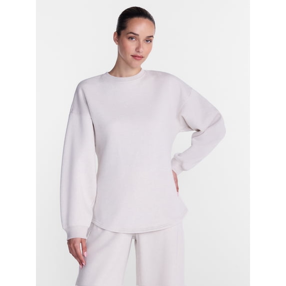Athletic Works Women's and Women's Plus Cinched Fleece Sweatshirt, Sizes XS-4X