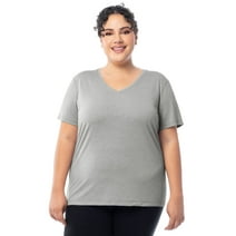 Athletic Works Women's and Women's Plus Core Active V-Neck T-Shirt, Sizes XS-4X
