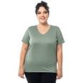 thumbnail image 1 of Athletic Works Women's and Women's Plus Core Active V-Neck T-Shirt, Sizes XS-4X, 1 of 6