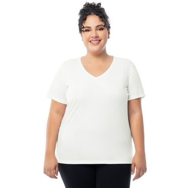 Athletic Works Women's and Women's Plus Core Active V-Neck T-Shirt, Sizes XS-4X